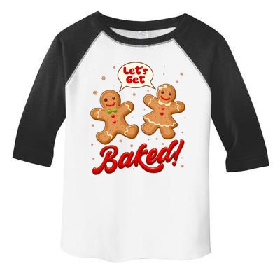 Funny Cute Christmas Let's Get Baked Gingerbread Cookies Toddler Fine Jersey T-Shirt