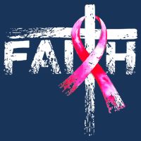 Faith Christian Cross Jesus Pink Ribbon Breast Cancer Cooling Performance Crew T-Shirt