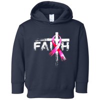 Faith Christian Cross Jesus Pink Ribbon Breast Cancer Toddler Hoodie