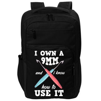 Funny Crocheting Crochet Impact Tech Backpack