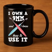 Funny Crocheting Crochet 11oz C Handle Ceramic Mug