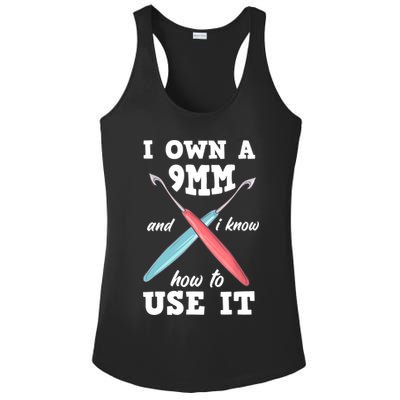 Funny Crocheting Crochet Ladies PosiCharge Competitor Racerback Tank