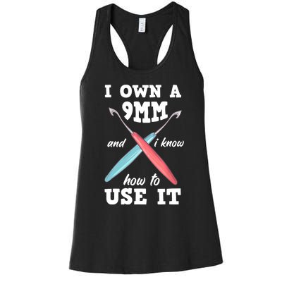 Funny Crocheting Crochet Women's Racerback Tank