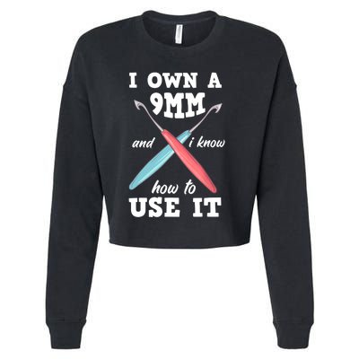 Funny Crocheting Crochet Cropped Pullover Crew