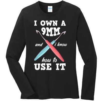 Funny Crocheting Crochet Ladies Long Sleeve Shirt