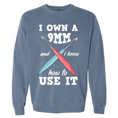 Funny Crocheting Crochet Garment-Dyed Sweatshirt