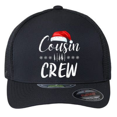 Funny Cousin Crew Christmas Santa Hat Family Matching Flexfit Unipanel Trucker Cap