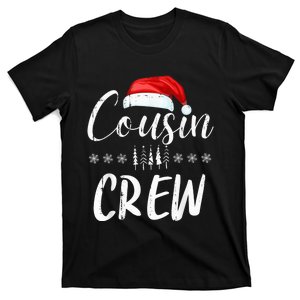 Funny Cousin Crew Christmas Santa Hat Family Matching T-Shirt