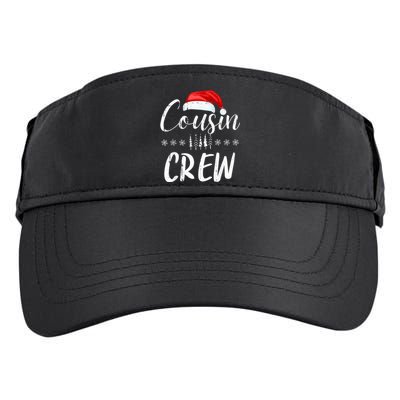 Funny Cousin Crew Christmas Santa Hat Family Matching Adult Drive Performance Visor