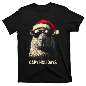 Funny Christmas Capy Holidays Xmas Capybara T-Shirt