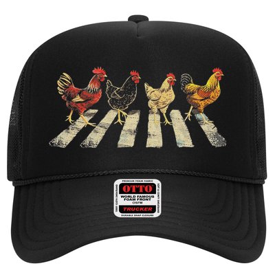 Funny Chickens Crossing Road Parody Lover Gift Trucker Hat