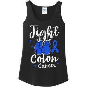 Fight Colon Cancer Gloves Support Colon Cancer Awareness Ladies Essential Tank