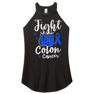 Fight Colon Cancer Gloves Support Colon Cancer Awareness Women's Perfect Tri Rocker Tank