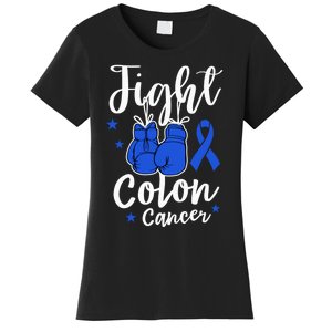 Fight Colon Cancer Gloves Support Colon Cancer Awareness Women's T-Shirt