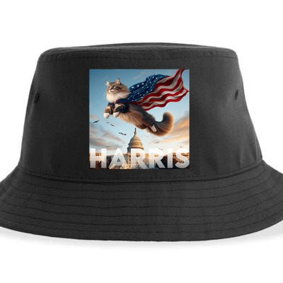 Funny Childless Cat Ladies For Harris 2024 Sustainable Bucket Hat