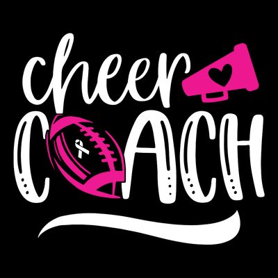 Football Cheer Coach Pink Ribbon Breast Cancer Awareness T-Shirt