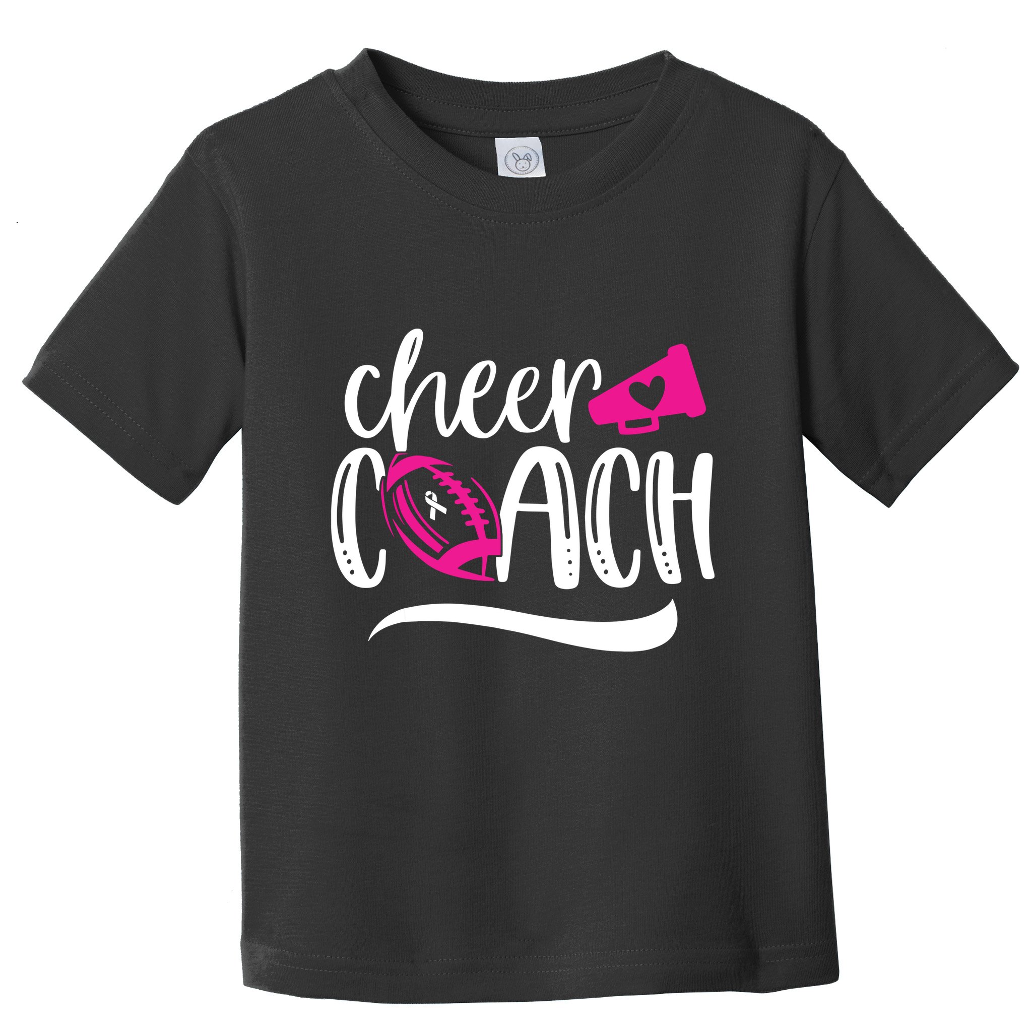 Football Cheer Coach Pink Ribbon Breast Cancer Awareness Toddler T-Shirt