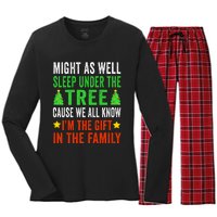 Funny Christmas Christmas Pajamas Women's Long Sleeve Flannel Pajama Set 