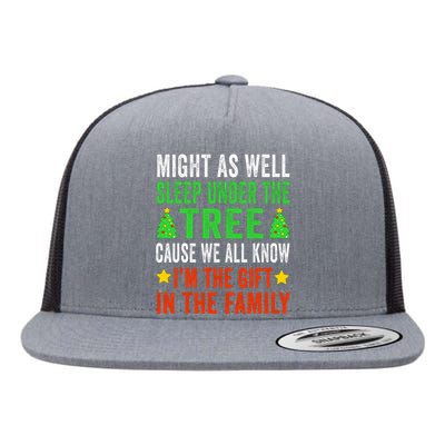 Funny Christmas Christmas Pajamas Flat Bill Trucker Hat