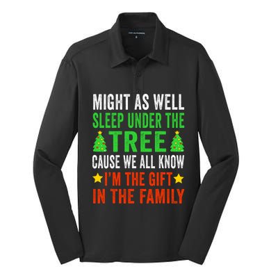 Funny Christmas Christmas Pajamas Silk Touch Performance Long Sleeve Polo