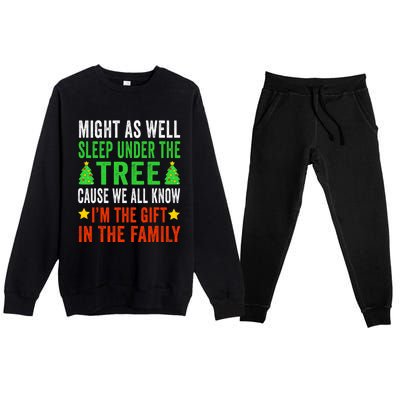 Funny Christmas Christmas Pajamas Premium Crewneck Sweatsuit Set