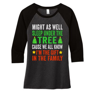 Funny Christmas Christmas Pajamas Women's Tri-Blend 3/4-Sleeve Raglan Shirt