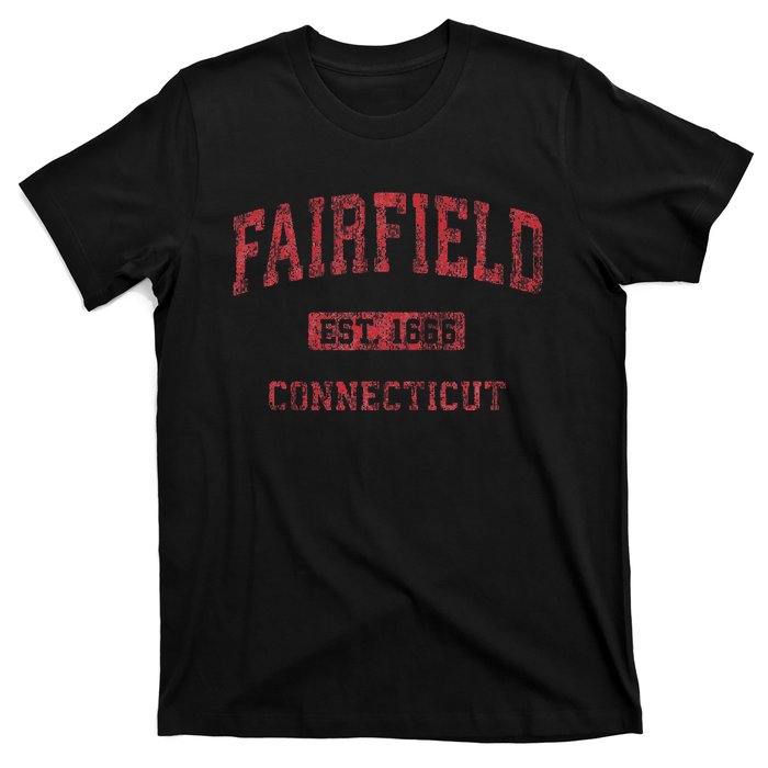 Fairfield Connecticut Ct Vintage Athletic Sports Design T-Shirt