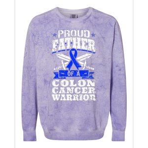 Funny Colon Cancer Survivor Cancer Awareness Ribbon Colorblast Crewneck Sweatshirt