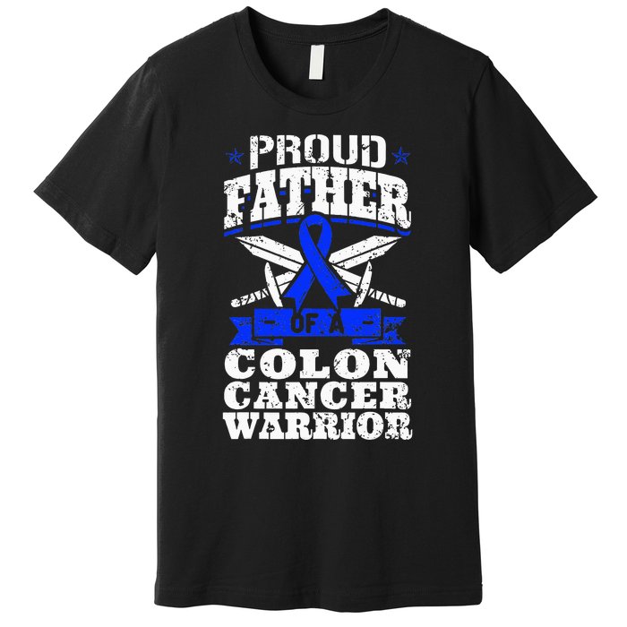 Funny Colon Cancer Survivor Cancer Awareness Ribbon Premium T-Shirt