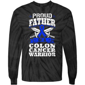 Funny Colon Cancer Survivor Cancer Awareness Ribbon Tie-Dye Long Sleeve Shirt