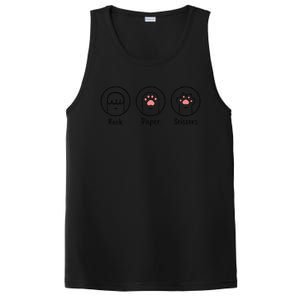 Funny Cat Cute Rock Paper Scissors Cat Paws PosiCharge Competitor Tank