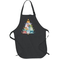 Funny Cat Christmas Tree Xmas Cat Lover Cat Graphic Full-Length Apron With Pockets