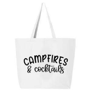 Funny Camping Campfires And Cocktails Gift 25L Jumbo Tote