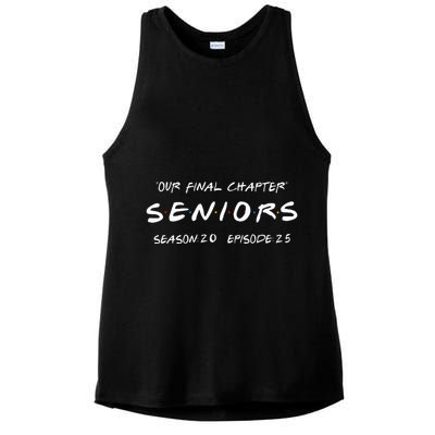 Final Chapter Class Of 2025 Senior Retro Funny Seniors 2025 Ladies PosiCharge Tri-Blend Wicking Tank