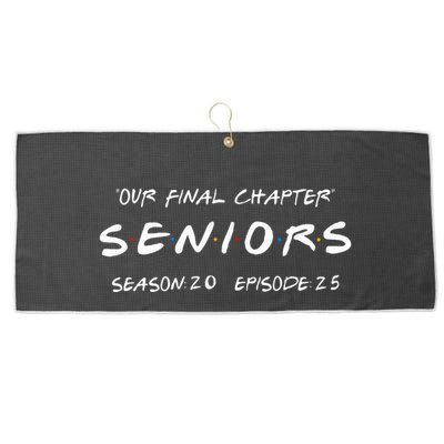 Final Chapter Class Of 2025 Senior Retro Funny Seniors 2025 Large Microfiber Waffle Golf Towel