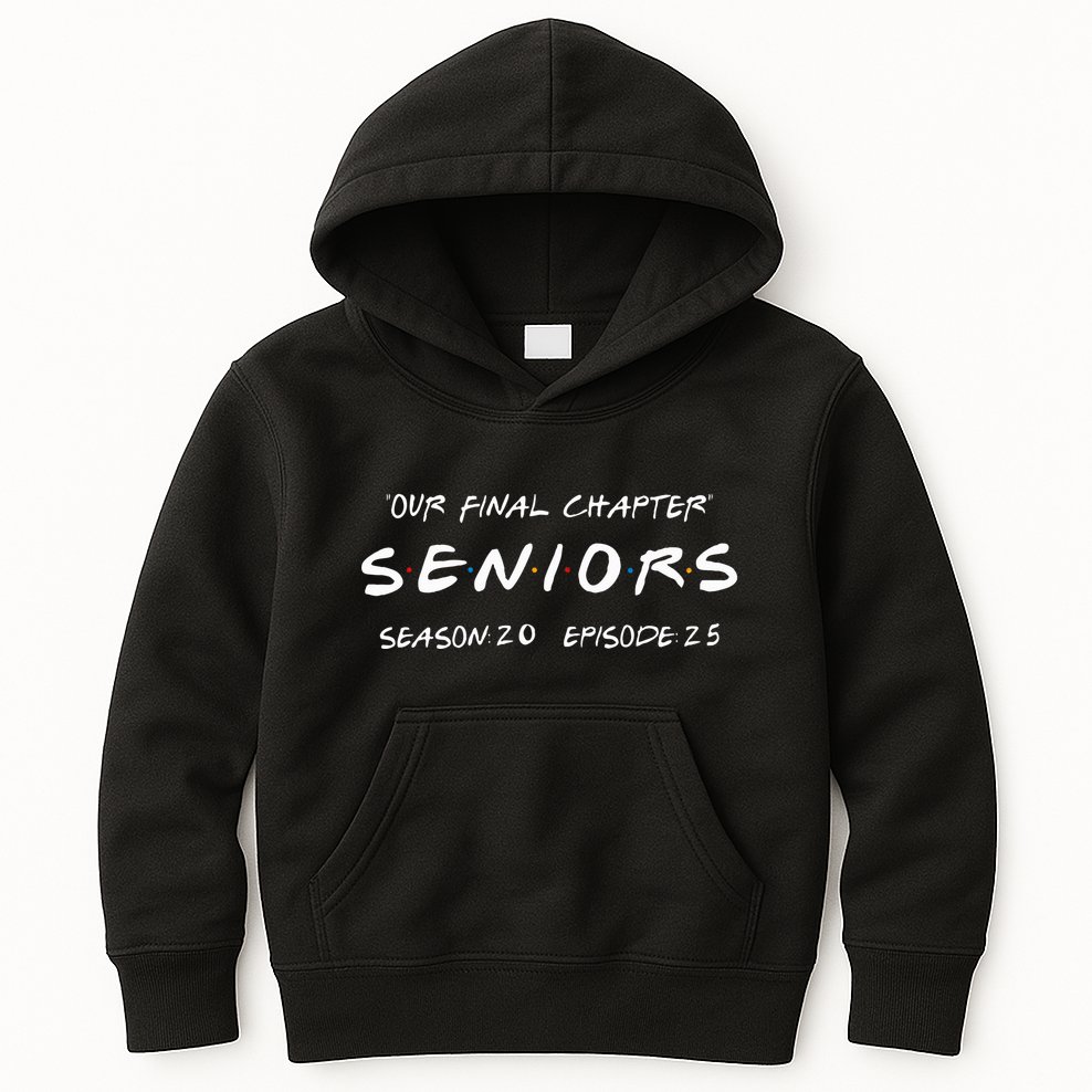 Final Chapter Class Of 2025 Senior Retro Funny Seniors 2025 Kids Hoodie
