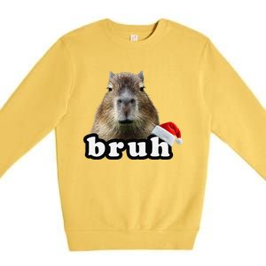 Funny Capybara Christmas Premium Crewneck Sweatshirt