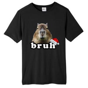 Funny Capybara Christmas Tall Fusion ChromaSoft Performance T-Shirt