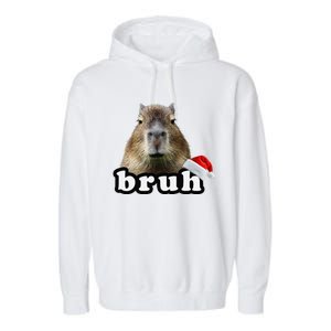 Funny Capybara Christmas Garment-Dyed Fleece Hoodie