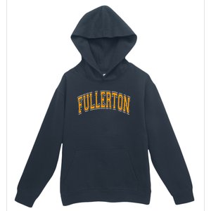 Fullerton California CA Varsity Style Orange Text Urban Pullover Hoodie