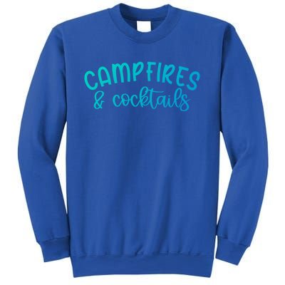 Funny Camping Campfires And Cocktails Gift Sweatshirt