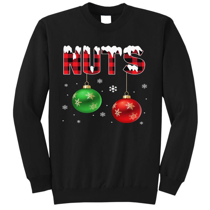 Funny Christmas Chest Nuts Matching Couples Chestnuts  Tall Sweatshirt