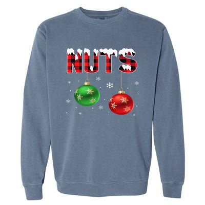 Funny Christmas Chest Nuts Matching Couples Chestnuts  Garment-Dyed Sweatshirt