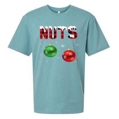 Funny Christmas Chest Nuts Matching Couples Chestnuts  Sueded Cloud Jersey T-Shirt