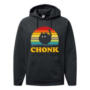 Funny Cat Chonk Performance Fleece Hoodie