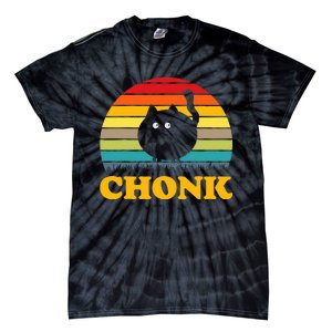 Funny Cat Chonk Tie-Dye T-Shirt