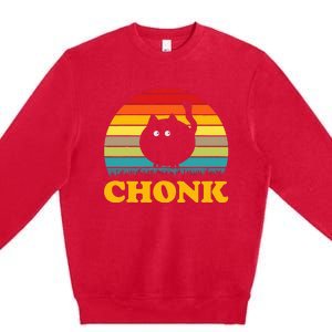 Funny Cat Chonk Premium Crewneck Sweatshirt