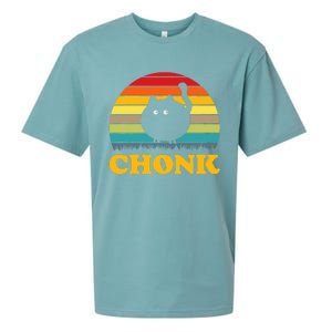 Funny Cat Chonk Sueded Cloud Jersey T-Shirt