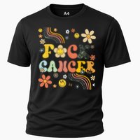 F Ck Cancer Groovy Retro Flower Awareness Against Cancer Cooling Performance Crew T-Shirt