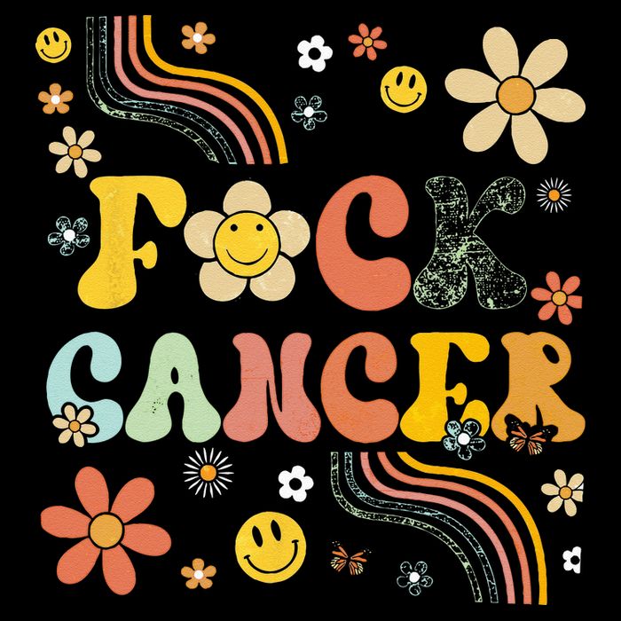 F Ck Cancer Groovy Retro Flower Awareness Against Cancer Cooling Performance Crew T-Shirt
